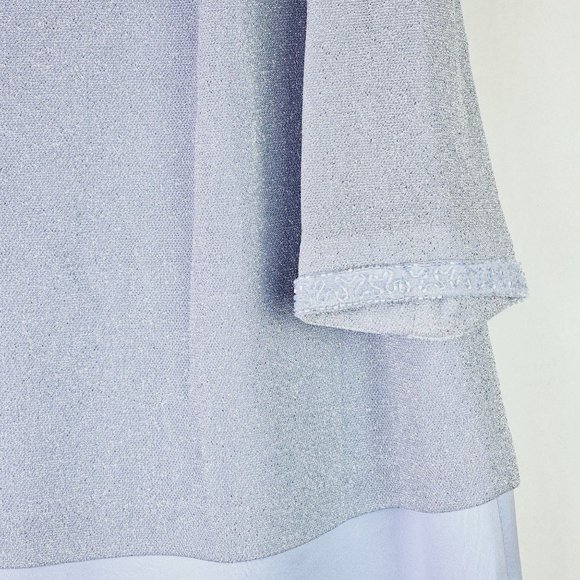 Alex Evenings Women's Petite Periwinkle Mother of the Bride Long Dress Sz 20WP - Picture 4 of 9